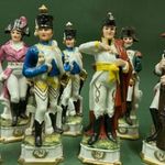 Porcelán katona figurák Napoleon éra / 7 darab figura Napoleon és katonái - egyben ritka!!! fotó