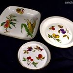 3 DB GYÜMÖLCS MINTÁS ROYAL WORCESTER PORCELÁN KÍNÁLÓ EGYBEN X fotó