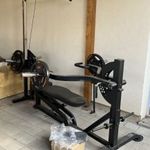 Powertec fekvenyomógép + hátgép + 116kg tárcsa fotó