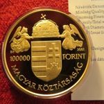 ÁLLAMALAPÍTÓ SZENT ISTVÁN 100.000 FORINT 2001 ARANY: 31, 1g/986 PP fotó