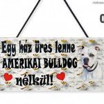 Fatábla 03 Amerikai bulldog 22x11cm - Falikép fotó