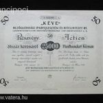 KÉVE Mezőgazdasági Iparfejlesztési és Hitelintézet részvény 25000 korona 1924 fotó