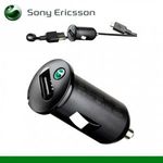 Sonyericsson AN401 + EC450 Szivargyújtó töltő/autós töltő USB aljzat (5V / 1200mA, microUSB, 80cm... fotó