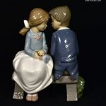 " GYERMEKI SZERELEM - BESZÉLGETŐK " LLADRO MÁRKÁS PORCELÁN SZOBOR X fotó