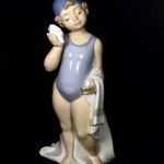 " A STRANDON " FIÚ KAGYLÓVAL ... LLADRO NAO PORCELÁN SZOBOR X !!! fotó