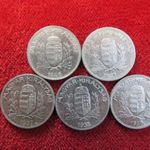 1 PENGŐ TELJES SOR 1926, 27, 37, 38, 39 EZÜST: 24, 8g nsz+ fotó