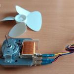 GALANZ mikrohullámú sütő bontott ventilátor motor + lapátkerék fotó