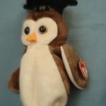 TY BEANIE BABY WISE BAGOLY CÍMKÉS PLÜSS FIGURA fotó