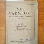 Czakó István (tervezte): Vas vármegye közigazgatási térképe. Mérték: 1: 150, 000 fotó