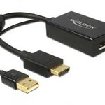 DeLock Adapter HDMI-A male Displayport 1.2 female Black 62667 Kiegészítő, Kellék Speciális átala... fotó