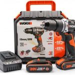 WORX NITRO 20V kefe nélküli akkus ütvefúró - WX352-60NM -? 13mm (2 sebesség, LED világítás, 2 x 2... fotó