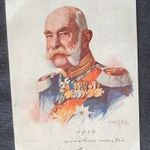 1915 HABSBURG FERENC JÓZSEF CSÁSZÁR MAGYAR KIRÁLY EREDETI KORABELI FOTÓ - LAP KÉP fotó