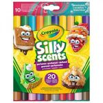 Crayola Silly Scent Kétoldalú tompahegyű filctoll készlet - Vegyes színek (10 db / csomag) (8344) fotó