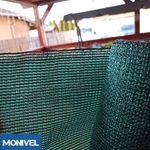 Monivel 1, 5m x 15m árnyékoló háló hdpe belátásgátló álcaháló 98% 200g/m2 zöld fotó