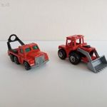 Matchbox Tractor Showel, és hiányos Cement Truck, 1976 fotó