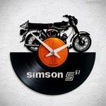 Simson S51 - motorkerékpár – bakelit falióra fotó