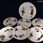 ROYAL WORCESTER PORCELÁN SÜTEMÉNYES KÉSZLET GYÜMIS MINTÁVAL X fotó