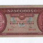 1968 100 forint - nagy aláírás alacsonyabb sorszám UNC fotó