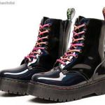 Dr.Martens uniszex, lakkbőr, platform bakancs, 35-44, LIMITÁLT! fotó