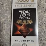 100 gr.-os LINDT 78% COCOA SMOOTH DARK CHOCOLATE fotó