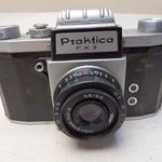 PRAKTICA FX3 FÉNYKÉPEZŐGÉP ANTIK RÉGI GYŰJTŐKNEK INDUSTAR 50 MM OBJEKTíV fotó