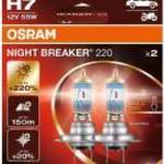 Izzó 12V/60/55W/H7 2db/+220% Osram Night Breaker NB220 64210NB220 fotó