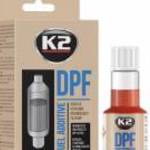 K2 részecskeszűrő (DPF) tisztító üzemanyag adalék 50ml fotó