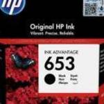 3YM75AE Tintapatron DeskJet Plus Ink Advantage 6075 All-in-One nyomtatóhoz, HP 653, fekete, 360 olda fotó