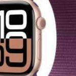 Apple Watch S10 Cellular 46mm Rose Gold Alu Case with Plum Sport Loop fotó