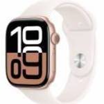 Apple Watch S10 GPS 42mm Rose Gold Alu Case with Light Blush Sport Band M/L fotó