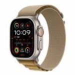 Apple Watch Ultra 2 v2 Cellular 49mm Natural Titanium Case with Tan Alpine Loop S fotó