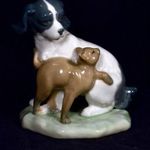 KUTYA CICÁVAL ... BÁJOS LLADRO NAO PORCELÁN FIGURA X fotó