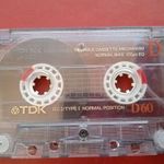 TDK D 60 retro audio kazetta , borító papír nélkül , RC-II Reliable Cassette mechanism fotó