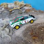 Lancia Stratos makett modell rally dioráma 1: 24 fotó