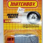 Matchbox MB36 Refuse Truck kukásautó bontatlan hosszúkártyás bliszterben fotó