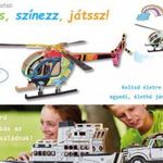 Helikopter - Kifestő karton makett építő - és kreatív szett fotó