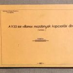 régi MÁV V55 villamos mozdony kapcsolási ábrái 1957 NAGYON RITKA!! V55003 vonat kapcsolási rajzok fotó