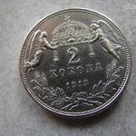 EZÜST F. JÓZSEF 2 KORONA, 1913 KB. 1 DB. 1 FT-RÓL! NAGYON SZÉP (VF) fotó