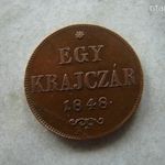 SZBH. 1 KRAJCÁR, 1848. 1 DB. 1 FT-RÓL! SZÉP fotó