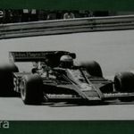 Képeslap, Forma 1, JPS MK 3, Ford Cosworth V8, Mario Andretti vezető, Monaco Grand Prix, versenyautó fotó