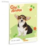 Cuki állatok tűzött füzet A/5, 32 lap vonalas 2.osztály (16-32), welsh corgi fotó