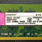 Kingston 2Gb DDR2 800Mhz Memória (KVR800D2N6/2G) fotó