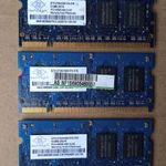 Laptop Nootebook RAM Kit DDR2 NANYA 3x512MB PC2-4200S-444-12-A2 Össz: 1, 5GB fotó