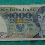 1000 ZLOTY 1982 LENGYEL PAPÍRPÉNZ VF fotó