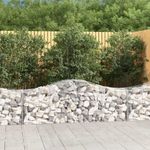 2 db íves horganyzott vas gabion kosár 200x50x60/80 cm fotó