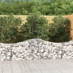 7 db íves horganyzott vas gabion kosár 200x50x60/80 cm fotó