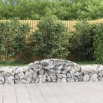 9 db íves horganyzott vas gabion kosár 300x50x40/60 cm fotó