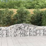 4 db íves horganyzott vas gabion kosár 400x30x60/80 cm fotó