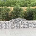 12 db íves horganyzott vas gabion kosár 300x30x60/80 cm fotó