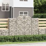 4 db íves horganyzott vas gabion kosár 200x50x140/160 cm fotó